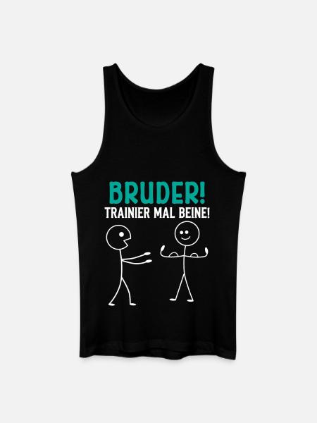 Stick Figure BROTHER TRAIN LEGS Funny - Men’s Organic Tank Top - black