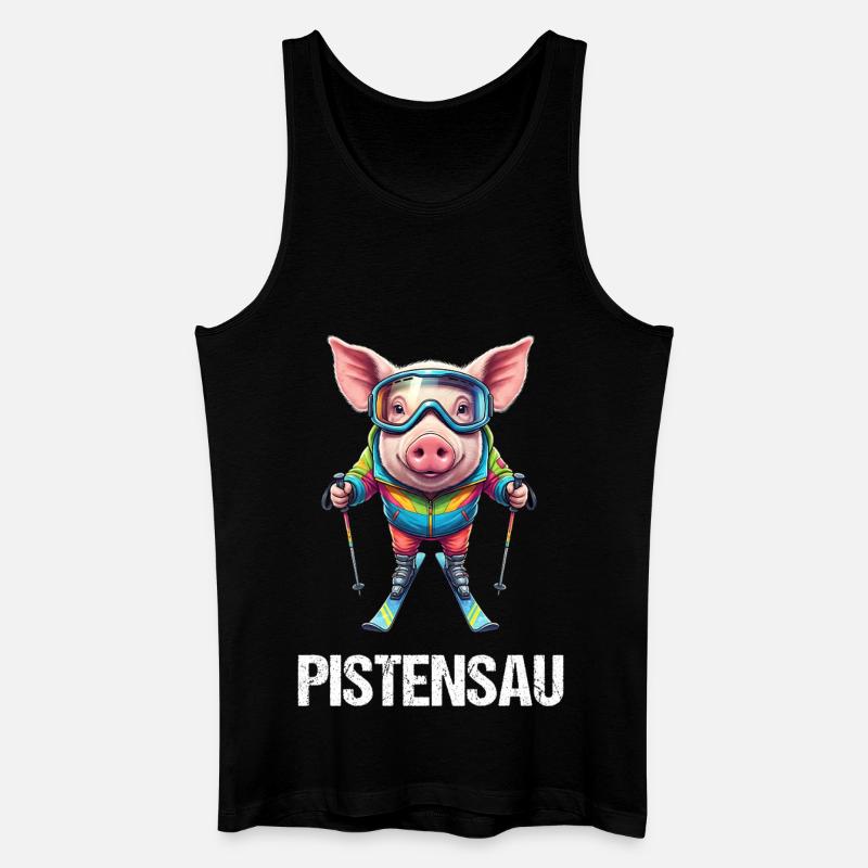 Pistensau_2 - Männer Bio Tank Top - Schwarz