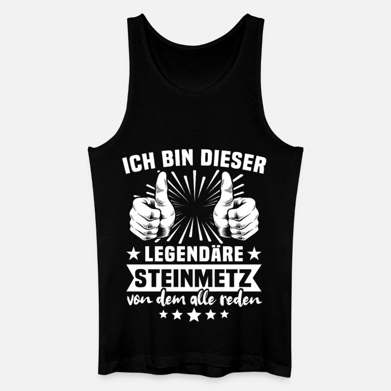Steinmetz Legende - Männer Bio Tank Top - Schwarz
