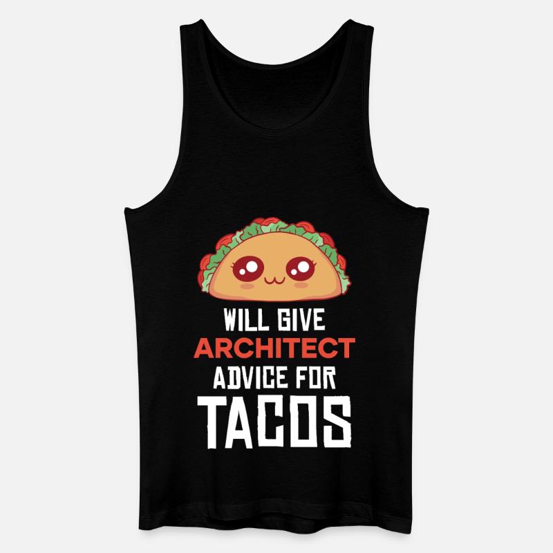 Taco Architekt Rat Spruch - Männer Bio Tank Top - Schwarz