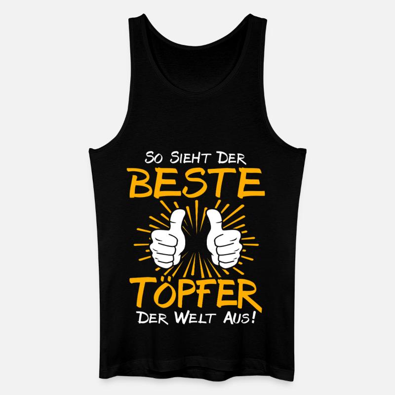 Töpfer Geschenkidee - Männer Bio Tank Top - Schwarz
