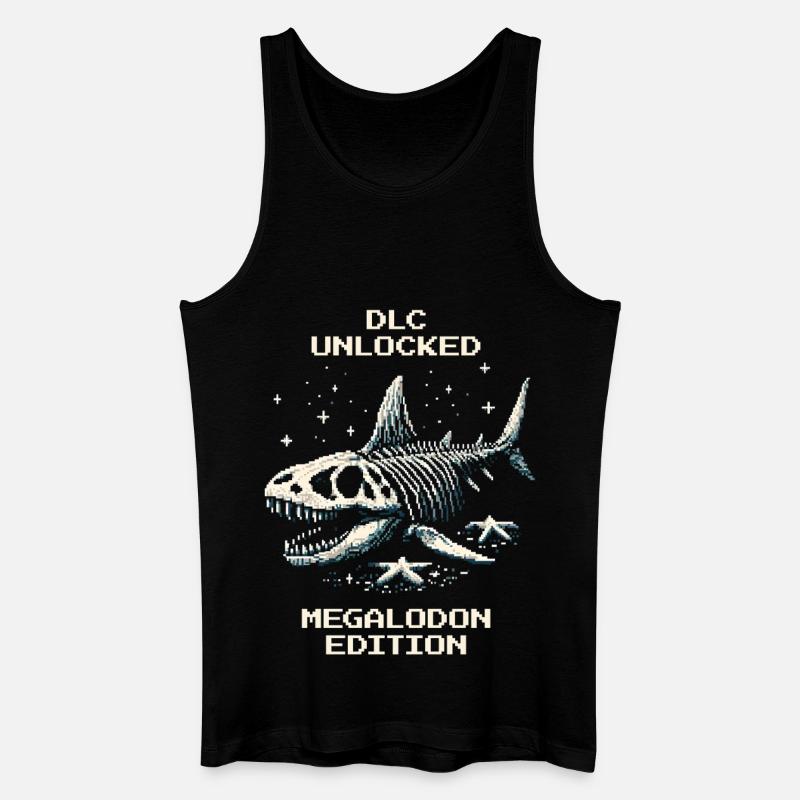 DLC freigeschaltet | Megalodon Hai - Männer Bio Tank Top - Schwarz