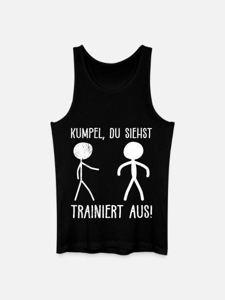 Stick figure BUDDY YOU LOOK TRAINED - Men’s Organic Tank Top - black