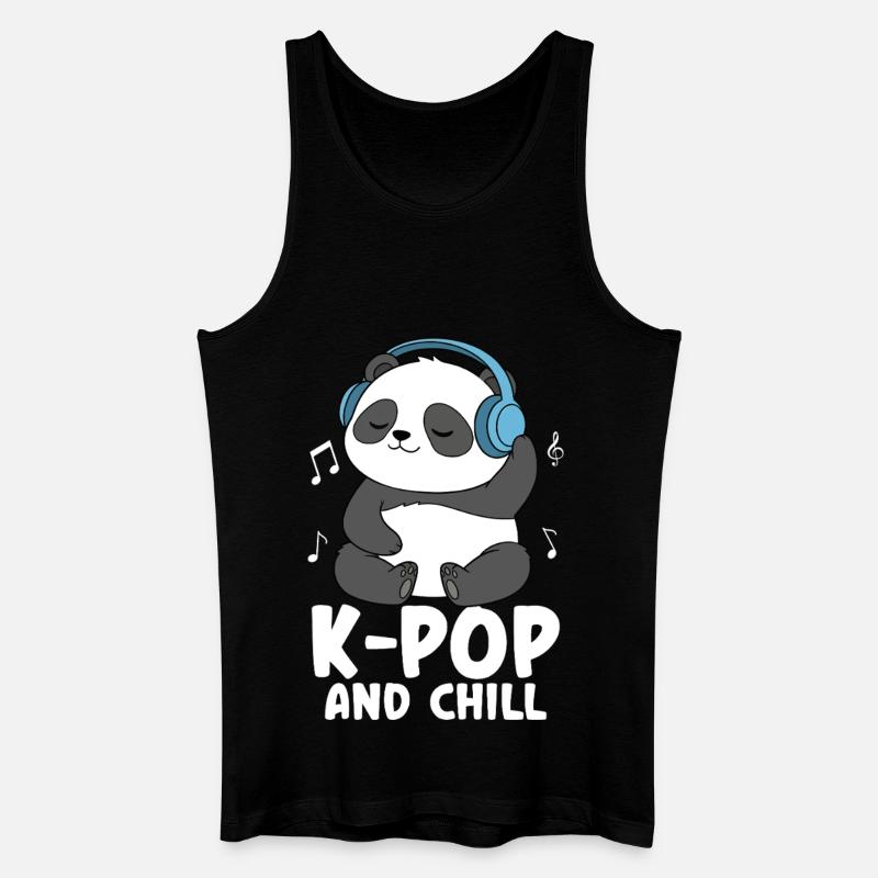 K Pop And Chill - Männer Bio Tank Top - Schwarz