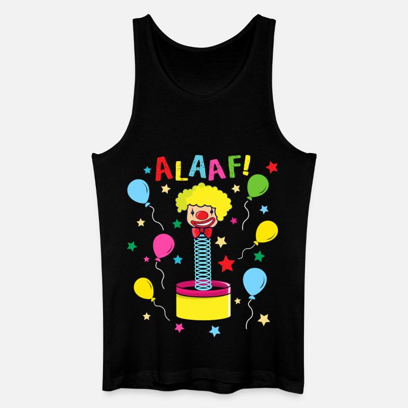 Alaaf Kölner Karneval Clown - Männer Bio Tank Top - Schwarz
