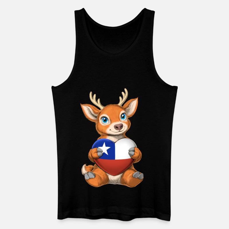Chilenischer Huemul - Männer Bio Tank Top - Schwarz