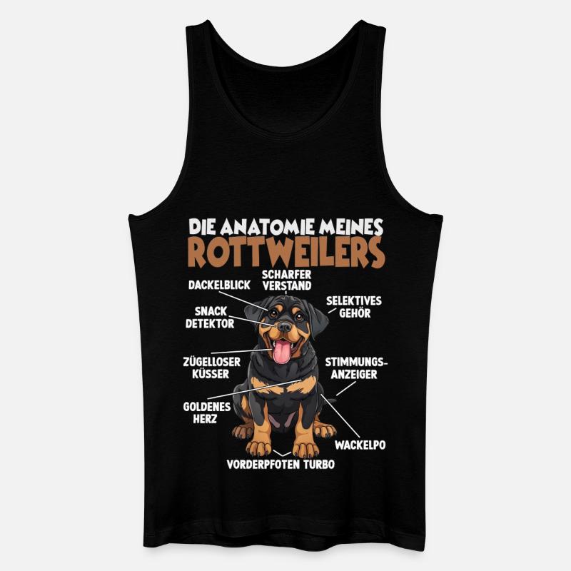 Hund Rottweiler T Hundehalter Geschenk - Männer Bio Tank Top - Schwarz