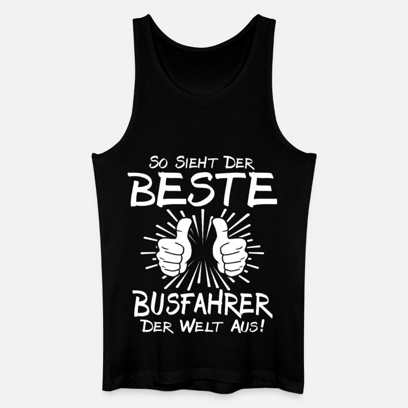 Bester Busfahrer - Männer Bio Tank Top - Schwarz