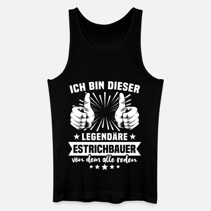 Estrichbauer Legende - Männer Bio Tank Top - Schwarz