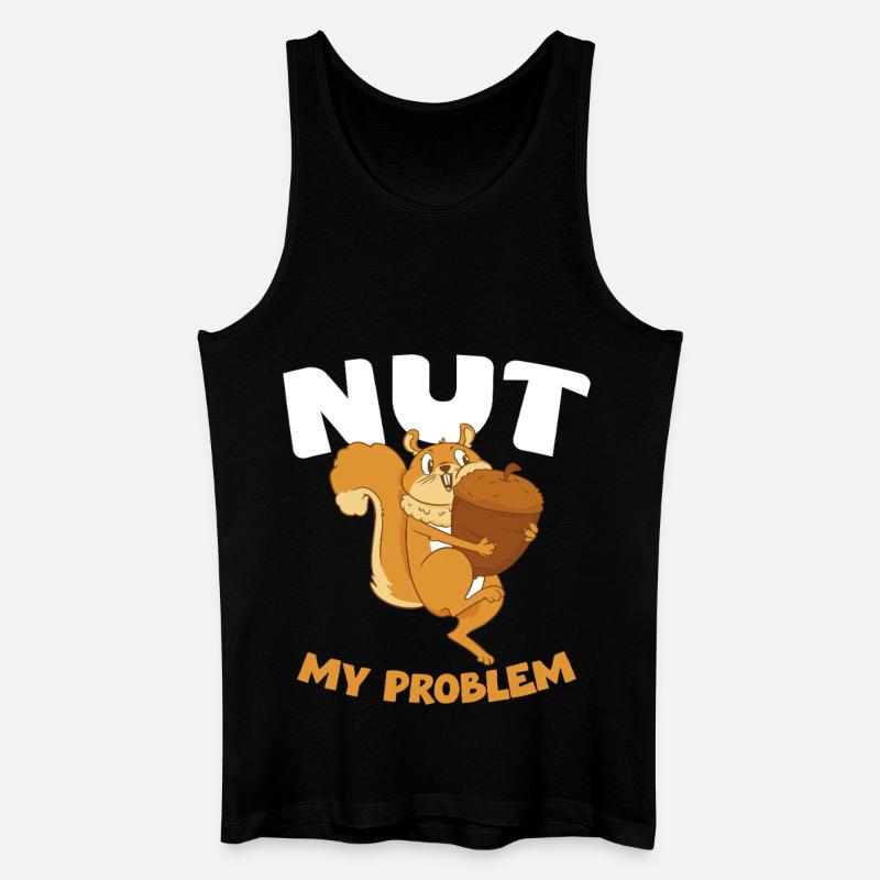 NUT MY PROBLEM Squirrel - Men’s Organic Tank Top - black