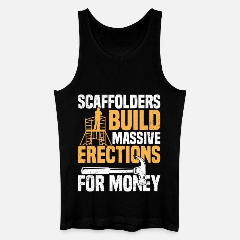 Gerüstbau-Baugerüst - Männer Bio Tank Top - Schwarz