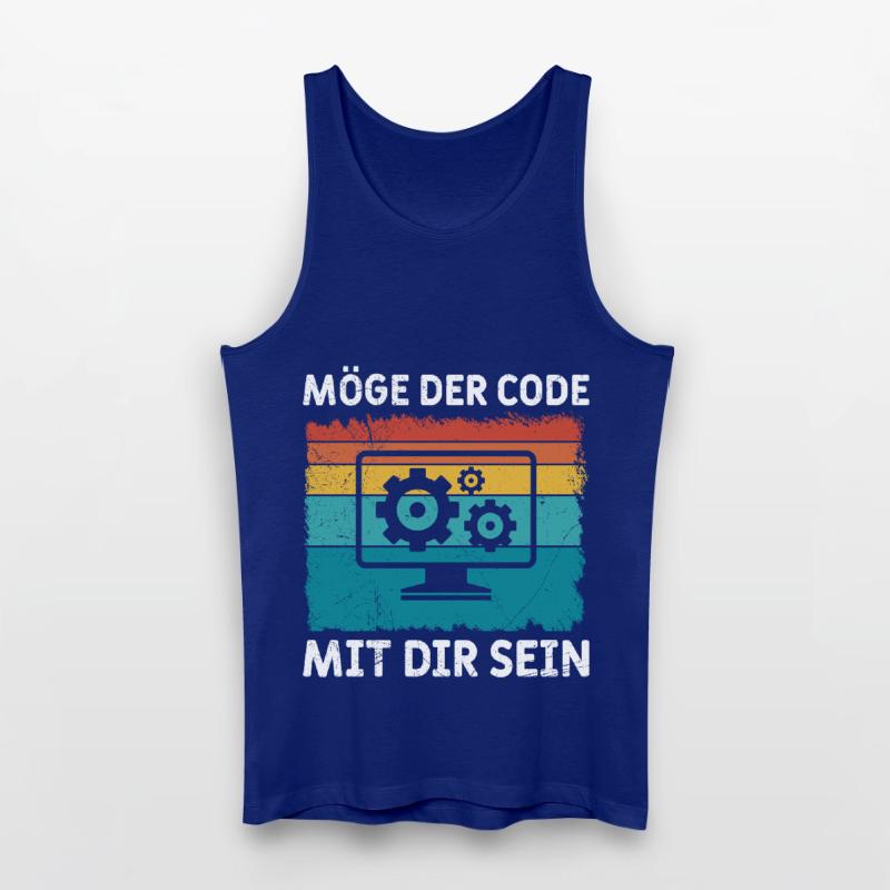 Nerd Computer MÖGE DER CODE MIT DIR SEIN LUSTIG Männer Bio Tank Top