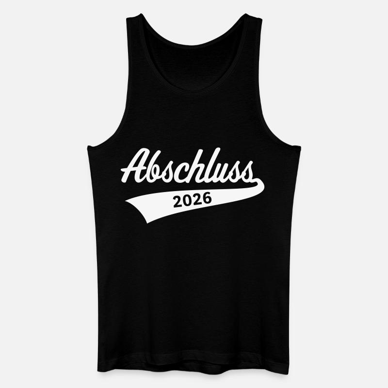 Abschluss 2026 (Schulabschluss / White) - Männer Bio Tank Top - Schwarz