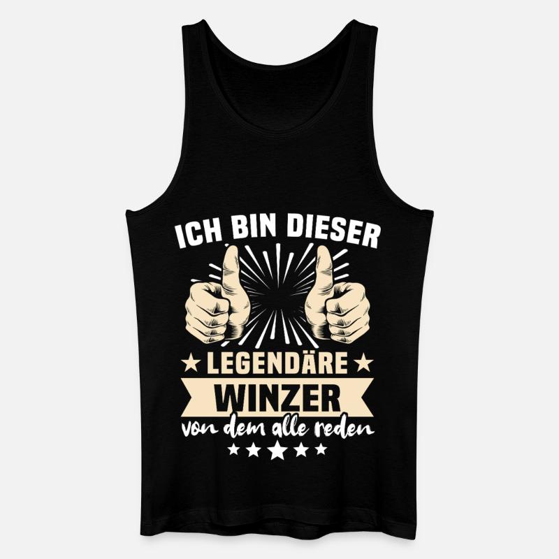 Winzer Sprüche - Männer Bio Tank Top - Schwarz