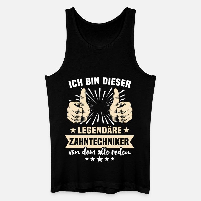 Zahntechniker Sprüche - Männer Bio Tank Top - Schwarz