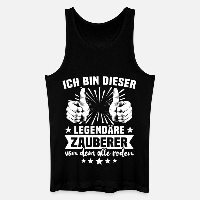 Zauberer Legende - Männer Bio Tank Top - Schwarz