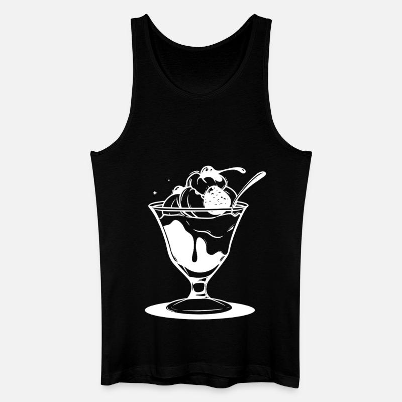 Eiscreme Eisbecher - Männer Bio Tank Top - Schwarz
