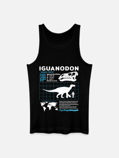 Iguanodon Fact Sheet - Männer Bio Tank Top - Schwarz