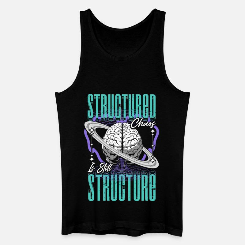 Neurodivergent Neurodiversität Structured Chaos - Männer Bio Tank Top - Schwarz