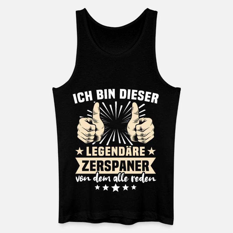 Zerspaner Sprüche - Männer Bio Tank Top - Schwarz