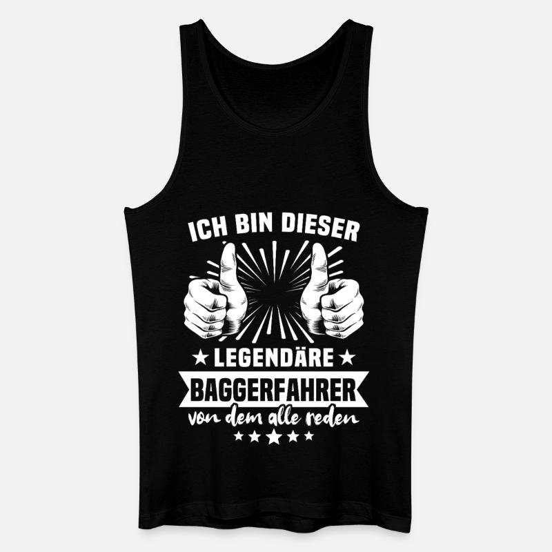 Baggerfahrer Legende - Männer Bio Tank Top - Schwarz