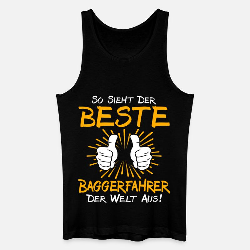 Baggerfahrer Geschenkidee - Männer Bio Tank Top - Schwarz