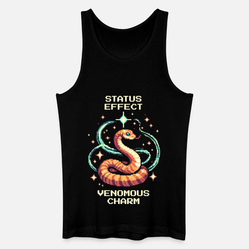 Giftiger Charme | Schlange Status Effekt - Männer Bio Tank Top - Schwarz