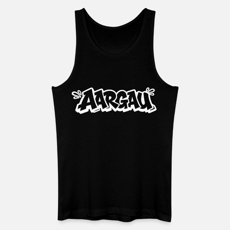 AARGAU Graffiti - Männer Bio Tank Top - Schwarz