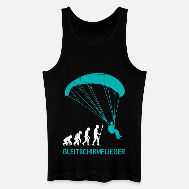 Paraglider GLEITSCHIRMFLIEGER LUSTIG - Männer Bio Tank Top - Schwarz