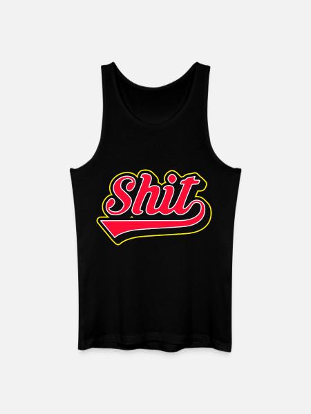 Shit Word Script Logo - Männer Bio Tank Top - Schwarz