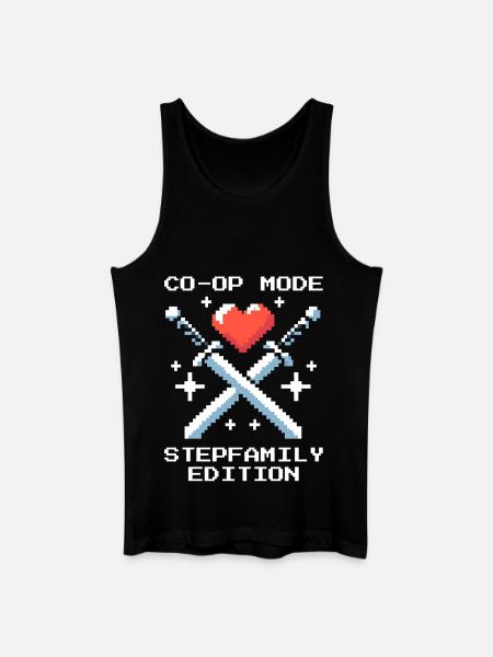 Co-Op-Modus: Stieffamilie-Edition | Patchwork - Männer Bio Tank Top - Schwarz