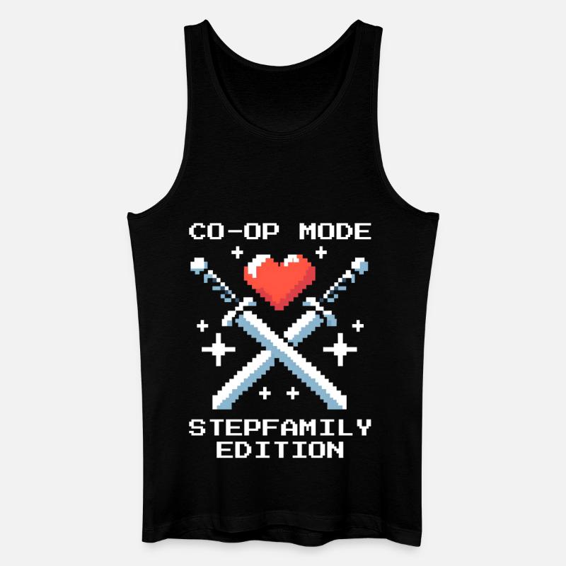 Co-Op-Modus: Stieffamilie-Edition | Patchwork - Männer Bio Tank Top - Schwarz