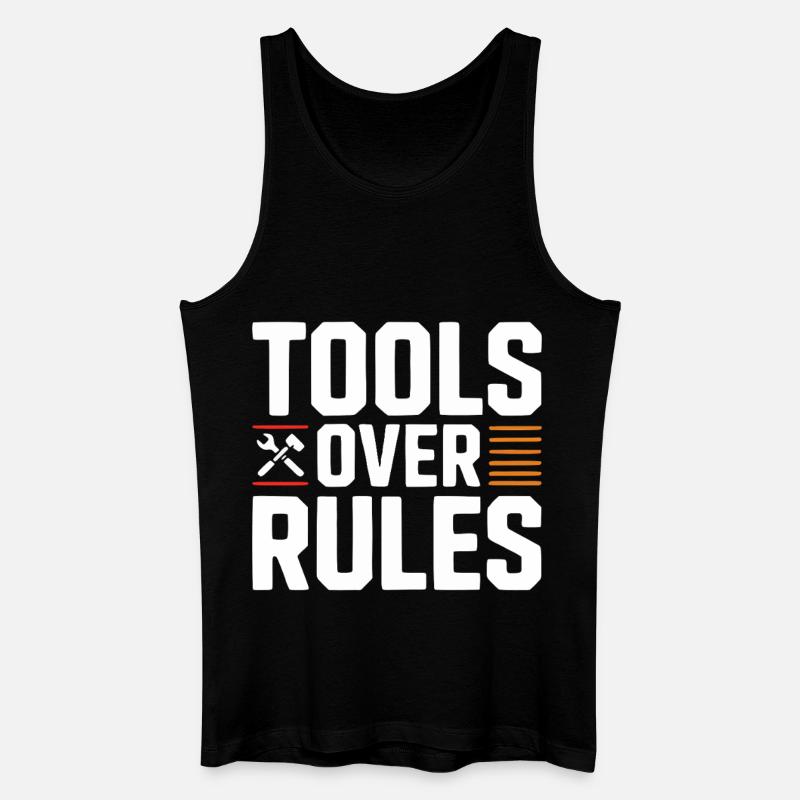 Tools Over Rules Statement Design - Men’s Organic Tank Top - black