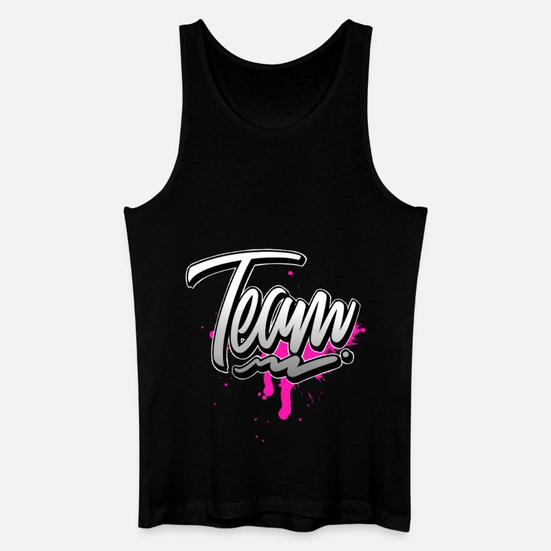 Team Rosa - Männer Bio Tank Top - Schwarz