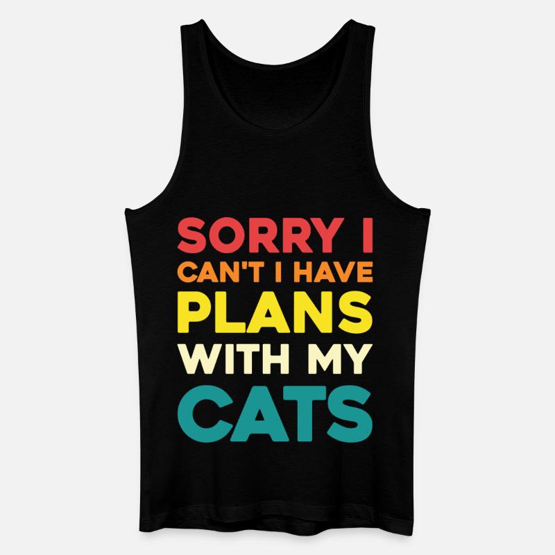 Keine Pläne Ohne Katzen - Männer Bio Tank Top - Schwarz