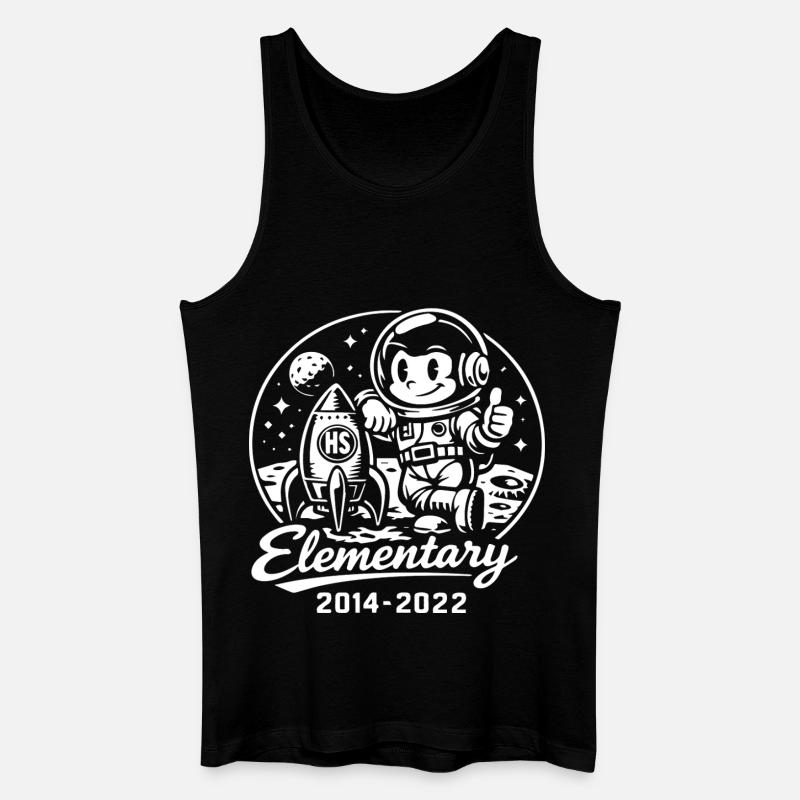 Elementar-Astronauten-Mond - Männer Bio Tank Top - Schwarz