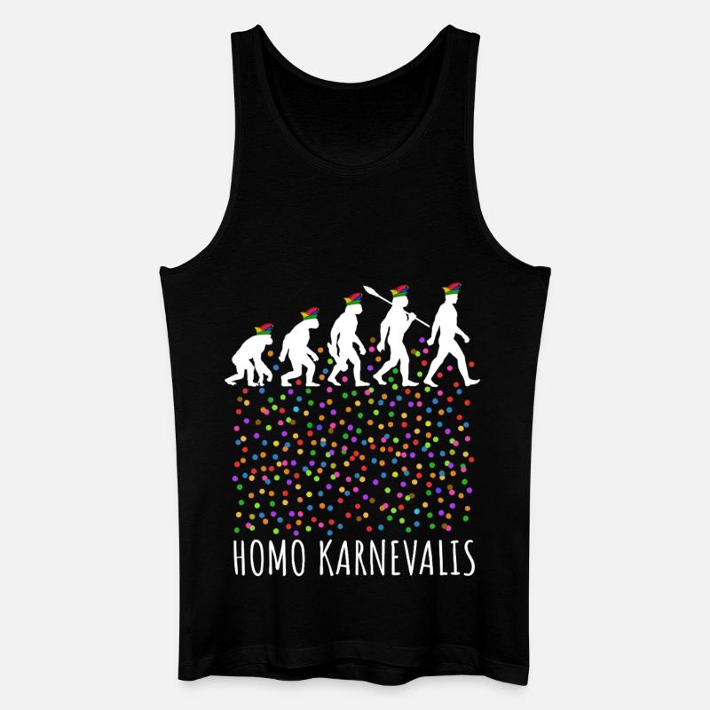 Homo Karnevalis | Evolution der Narren, Fastnacht - Männer Bio Tank Top - Schwarz