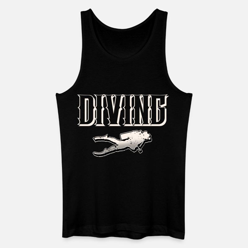 Taucher Tauchen - Männer Bio Tank Top - Schwarz