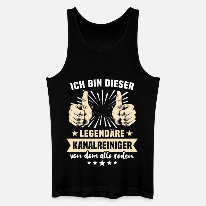 Kanalreiniger Sprüche - Männer Bio Tank Top - Schwarz