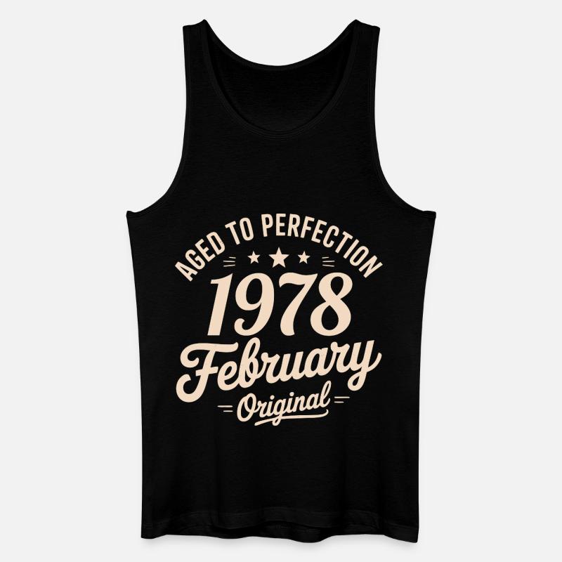 Février 1978 – Februar 1978 - Männer Bio Tank Top - Schwarz