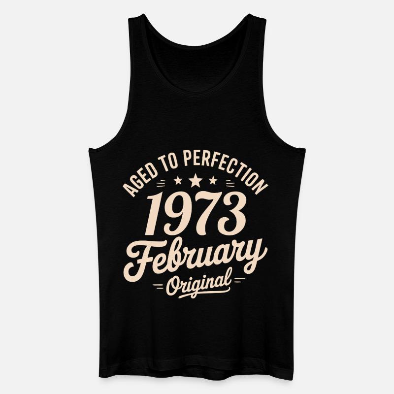 Février 1973 – Februar 1973 - Männer Bio Tank Top - Schwarz