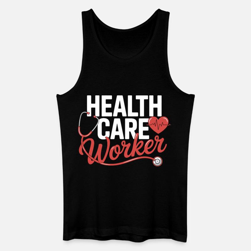 Gesundheitsfachkraft Emblem - Männer Bio Tank Top - Schwarz