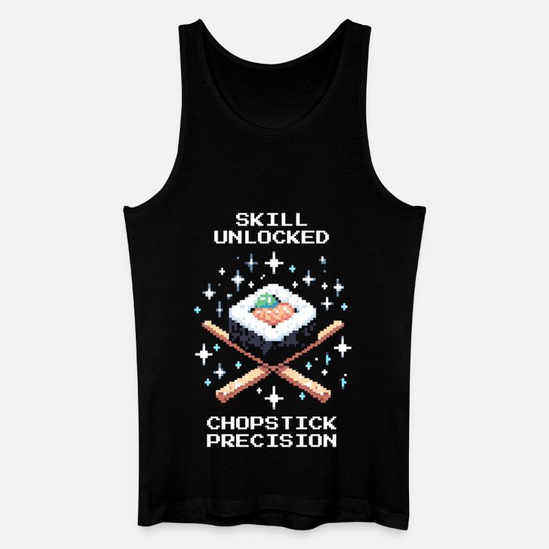 Skill freigeschaltet | Stäbchen Präzision - Männer Bio Tank Top - Schwarz