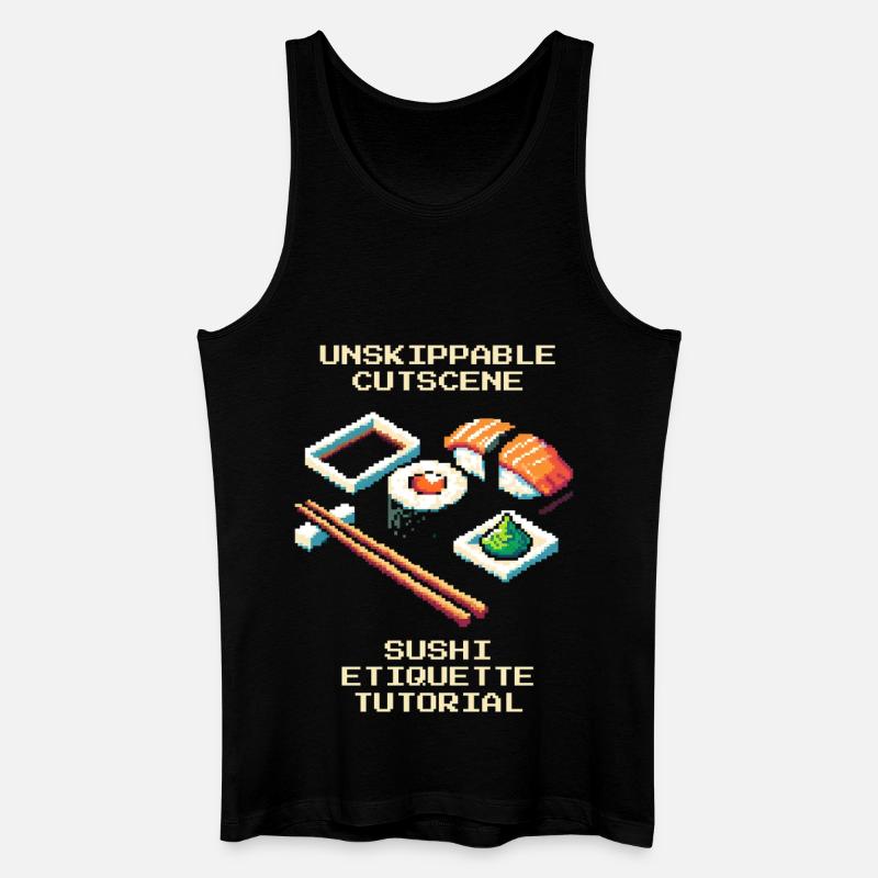 Unskipbare Cutscene | Sushi-Knigge Tutorial - Männer Bio Tank Top - Schwarz