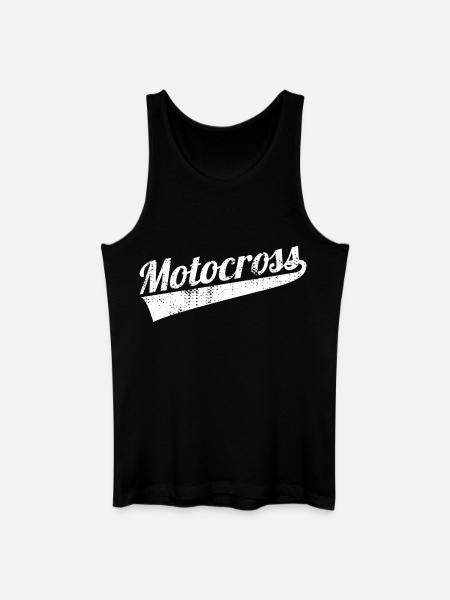 Motocross rétro - Débardeur bio Homme - noir