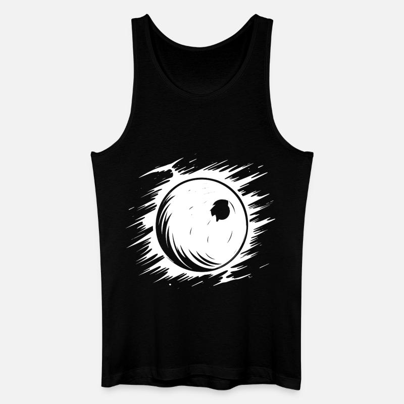 Bowlingkugel Zeichnung - Männer Bio Tank Top - Schwarz