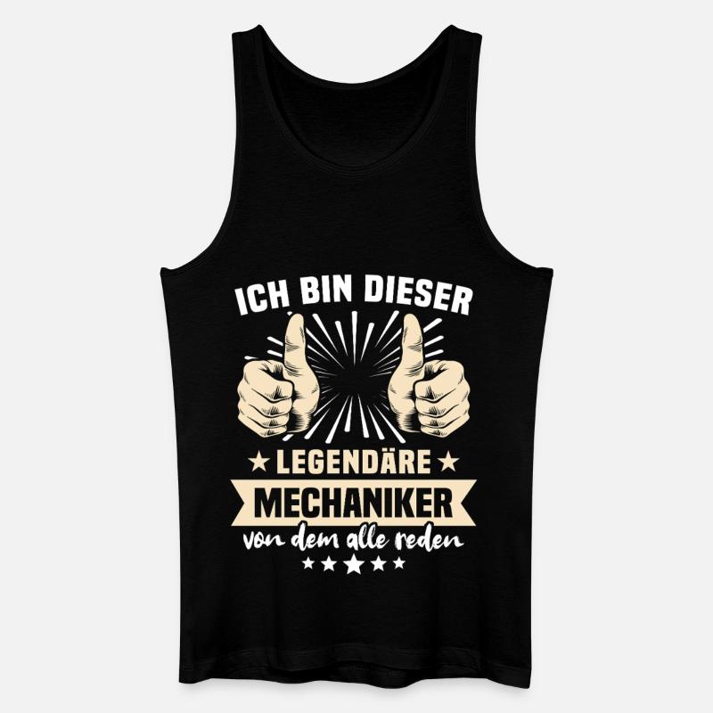 Mechaniker Sprüche - Männer Bio Tank Top - Schwarz