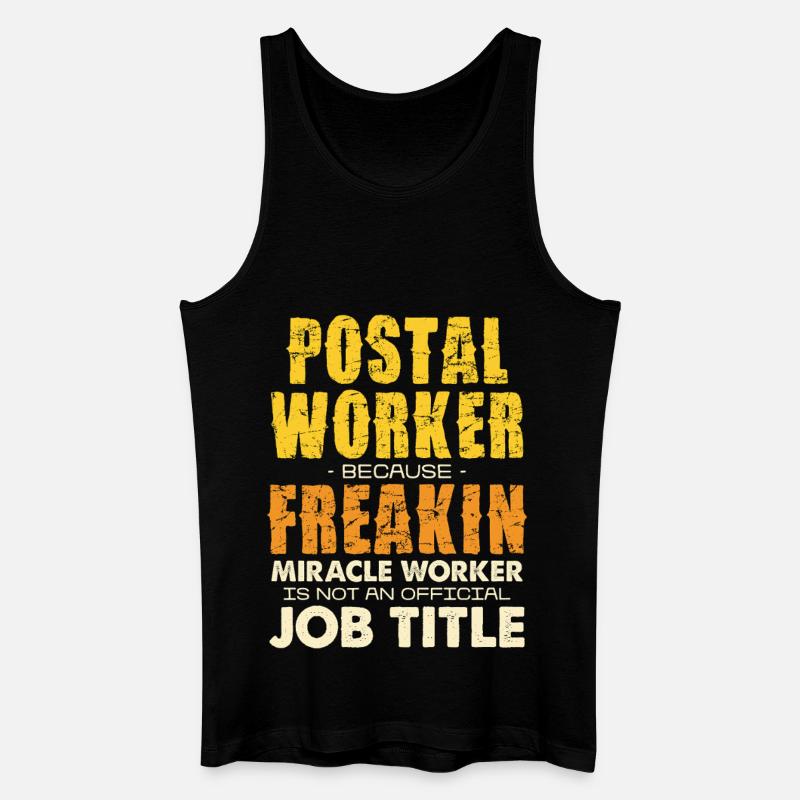Postal Worker Freakin Miracle Tee - Männer Bio Tank Top - Schwarz