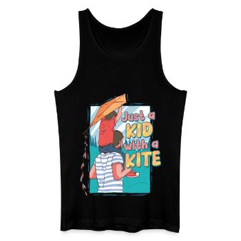 Kite Kite Flying - Men’s Organic Tank Top - black - Front
