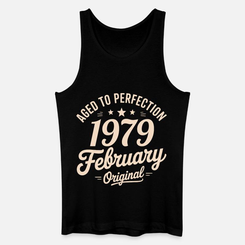 Février 1979 – Februar 1979 - Männer Bio Tank Top - Schwarz